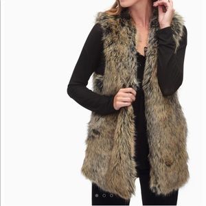 Splendid Westhaven Brown Faux Fur Vest Size XS